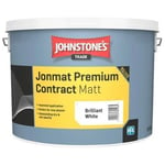 Johnstone's Brilliant White Jonmat Premium Contract Matt 10L Paint