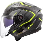 LS2, Casque Moto Jet Infinity II Carbon Urus H-V Yellow, XL