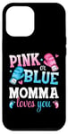 iPhone 13 Pro Max Pink Or Blue Momma Loves You Boxing Gender Reveal Party Case