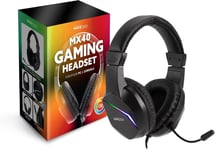 MX40 LED Multiplatform Gaming Headset - Compatible with PS5, PS4, Xbox Series X/S, Xbox One, Nintendo Switch, PC, Mobile (3.5mm Connection