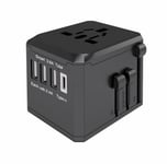 Universal Plug Smart Power Adapter 3 USB-A and 1 USB Type-C Travel Fast Charger