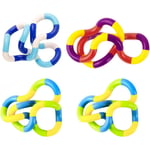 4 st Tangle Fidget Toy, Kreativa tysta Fidget Toys för att lindra, Finger Hand Tangle Toy Klassisk Sensorisk Fidget Twist Toy