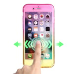 COQUE SILICONE INTEGRALE 360 AVANT ARRIERE POUR IPHONE 6 6S JAUNE ROSE