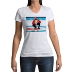 T-Shirt Femme Col V Curling Is Cool Swag Barracuda L'agence Tous Risque Humour