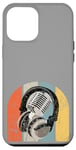 Coque pour iPhone 14 Plus Music Vintage Headphones & Microphone Casque De Musique