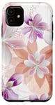 Coque pour iPhone 11 Motif abstrait de fleurs tropicales