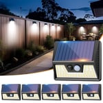 vighep Solar Lights Outdoor Motion Sensor- Led Security Lights IP65 Waterproof, 3 Lighting Modes, Super Bright Pir Flood Lights for Wall Garden Fence Yard Driveway Path - 6 Pack