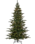 WeRChristmas Pre-Lit Sugar Pine Christmas Tree, 750 Warm White LED Lights, Green, 8 ft / 2.4 m