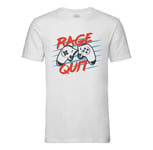 T-Shirt Homme Col Rond Rage Quit Jeux Vidéo Retro Gaming Arcade