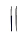 Parker Jotter London Duo Discovery Pack | with Ballpoint Pen (Royal Blue) & Gel Pen (Stainless Steel)