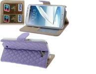 Cover wallet foldable support for Galaxy Note 3 - Purple