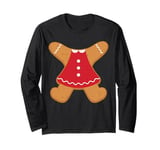 Gingerbread Man Shirt Adult Kids Men Women Cookie Costume Long Sleeve T-Shirt