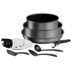 Batterie De Cuisine Induction 8 Pièces Ingenio Daily Chef Gris Foncé Tefal - La Batterie 8 Pièces