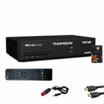 Thomson - Pack Récepteur tv Satellite Full hd + Carte d'accès tntsat + Câble hdmi + Câble 12V - Noir