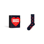 Happy socks Strumpor Heart Sock Gift Box Marin mönstrad bomull Strl 41/46