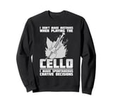 Cello Instrument Funny Playing Musical Lesson Sweatshirt