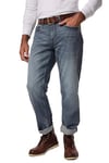 JP 1880 Hommes Grandes Tailles L-8XL Jean 5 Poches, avec Technologie FLEXNAMIC®, Coupe Loose Fit Bleu Jean 64 820574723-64