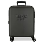 Reebok Franklin Valise de Cabine Noire 40 x 55 x 20 cm Rigide ABS Fermeture TSA 37L 2,78 kg 4 Roues Doubles Bagage Main by Joumma Bags, Noir, Valise Cabine