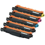 5 Toner Cartridges XL Set+Bk Compatible for Brother DCP-L3550CDW & MFC-L3770CDW