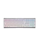 CHERRY MX 3 0S Wireless, clavier mécanique de gaming sans fil avec rétro-éclairage RGB, layout allemand (QWERTY), Bluetooth, connexion radio ou filaire, commutateurs MX RED, blanc