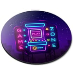 Round Mouse Mat  - Game Zone Gaming Room Gamer  #45126