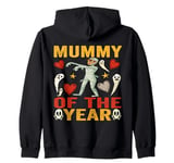 Mummy of the Year Funny mummified Mother Halloween Costume Zip Hoodie