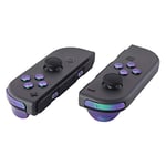 eXtremeRate DIY Full Set Buttons for Nintendo Switch & Switch OLED, Replacement Button for JoyCon, ABXY Direction Keys SR SL L R ZR ZL + - Home Capture Trigger Buttons Springs - Chameleon Green Purple