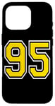 iPhone 16 Pro Number 95 in Yellow White Black Case