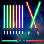 OSDUE 2PCS Light Up Saber with Sound, 7 Colors Retractable Light Sabers for Kids, Light Saber Sword Toys for Boys Kids Gift Party Favors, Fashion Cosplay Toy for Adult Kids Sound Force Lightsaber