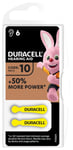 Hörapparatsbatteri da10 6-pack duracell