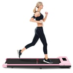 Under Desk Treadmill with Remote Control & LCD Display Installation Free(Pink)