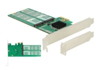 Delock PCI Express Card > 4 x internal M.2 Key B - Low Profile Form Factor - Contrôleur de stockage - M.2 Card - profil bas - PCIe 2.0 x2