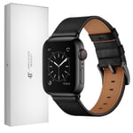 Ranneke nahkaranneke kelloihin Apple Watch Iwatch 4Tech mallia varten ULTRA SE 9 8 7 6 5 4 3 2 1 49 45 44 42 mm Band musta