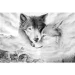 WACYDSD Puzzle Adulte 1000 Pièces Puzzle 3D Animaux De Bricolage Wolf Moderne...