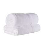 Superior Lot de 2 grands draps de Bain en Coton égyptien, Luxueux, Doux, Extra absorbants, à séchage Rapide pour Le Corps, la Douche, la Salle de Bain, la Maison, la décoration, la Piscine, Le Spa,