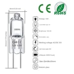 G4 Halogenlampa 20W/10W 12V - Varmvit - 20-pack 10W