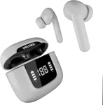 BoltAction Écouteurs sans Fil, Bluetooth 5.3 | Écouteurs Bluetooth sans Fil 45 Heures avec écran LED, écouteurs Intra-Auriculaires étanches IPX5, 4 micros antibruit ENC et Smart Touch (Blanc)