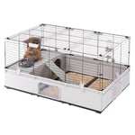 Ferplast Cage pour Lapins, Cage pour cochons d'Inde,cobayes, Cage à Lapin, Modular 2, Extensible, Cage à Lapin, Accessoires Inclus, Facile à Nettoyer, 109 x 72 x h 56 cm