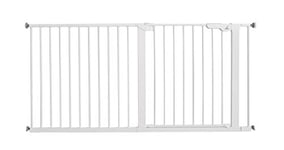 BabyDan Premier, Extra Large Monté sur Pression Stair Gate, 151,8-158 cm, Barrière pour bébé/Barrière de sécurité, Métal, Blanc, Fabriqué au Danemark - (Pet Gate/Barrière pour chien)