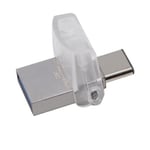 Kingston DataTraveler microDuo 3C - Clé USB - 32 Go - USB 3.1 / USB-C - pour Apple MacBook (Early 2015, Early 2016, Mid 2017); MacBook Air (Late 2018); MacBook Pro (Late 2016, Mid 2017, Mid 2018)