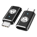 MoKo Lightning Female to USB C Male Adapter 2Pack,Lightning USB C Adaptor for iPhone 15/16 Pro/16 Pro Max/Plus,Galaxy S24,iPad, iPhone to USB C Adapter for Fast Charging, NOT for Headphone, Black 35W