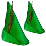 Green Storybook Robin Hood Peter Pan Hat Adults Book Day Mens Ladies Fancy Dress