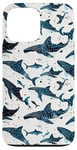 iPhone 13 Pro Max Whale Blue Shark Pattern Case Cute Ocean Sea Life Animal Case