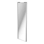 Porte de placard coulissante miroir profil gris GoodHome Arius H. 248,5 x L. 77.2 cm + amortisseurs