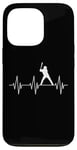 Coque pour iPhone 13 Pro Batteur de baseball Heartbeat - Fan amateur de batteur de baseball