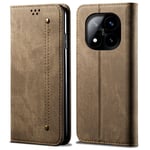 Xiaomi Redmi Note 14 Pro 5G Denim Plånboksfodral - Beige