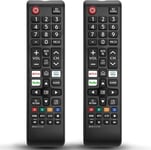 Set de 2 Remplacement Samsung TV RemoteTélécommande Universelle pour Toutes Les télécommandes Samsung - Compatible avec Toutes Les télécommandes Samsung Smart TV