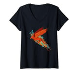 Womens Harry Potter Fawkes the Phoenix in Flight V-Neck T-Shirt