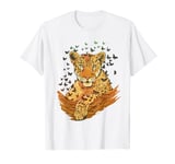 Leopard butterfly man animal motif woman animals T-Shirt