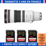 Canon RF 100-300mm f/2.8 L IS USM + 3 SanDisk 128GB Extreme PRO UHS-II SDXC 300 MB/s + Ebook '20 Techniques pour Réussir vos Photos' - Objectif Canon RF